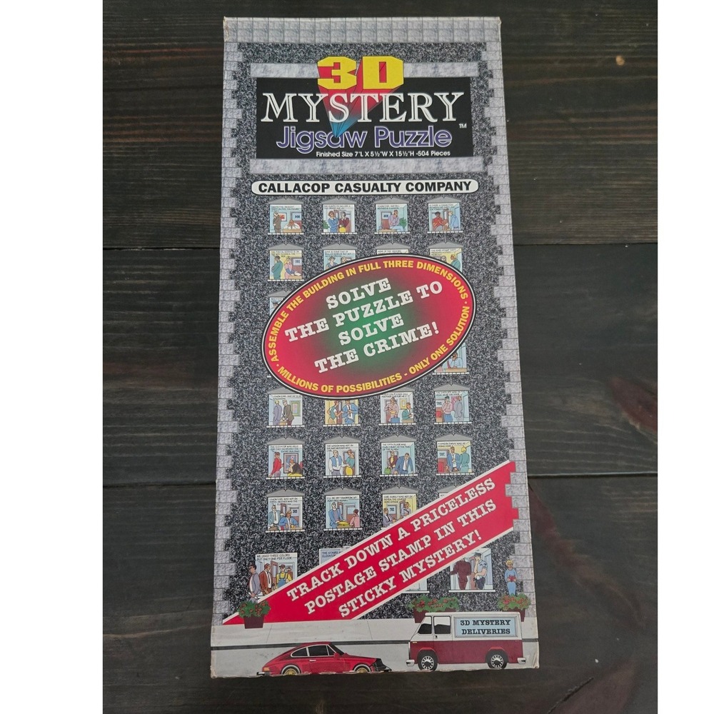 3D Mystery Jigsaw Puzzle‎ Callacop Casualty Company 504 Piece Crime Solve 1990s